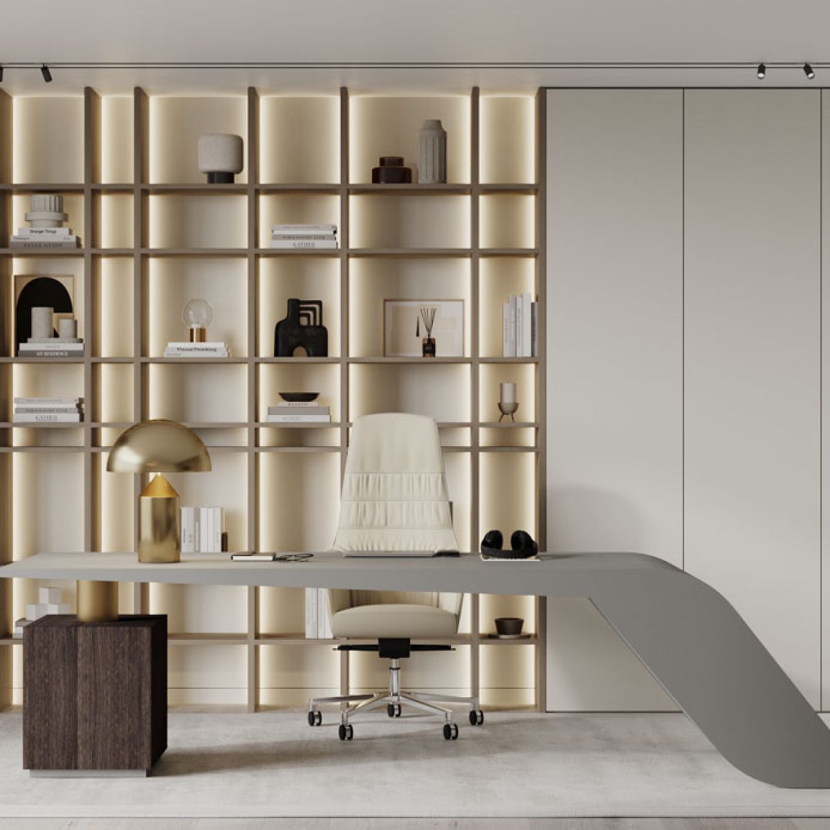 library_Normal_euphoria_wood_lacquered_metal_composed_doors_lighting_livingroom_workingspace